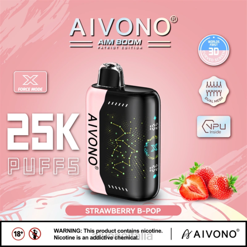 Aivono AIM BOOM 25000 b-pop alla fragola V4FX352 - Vape Aivono Italia