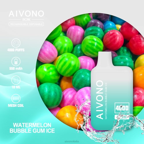 Aivono AIM BOXX 4000 Ghiaccio di gomma da masticare allanguria V4FX227 - Aivono Puffs Italia