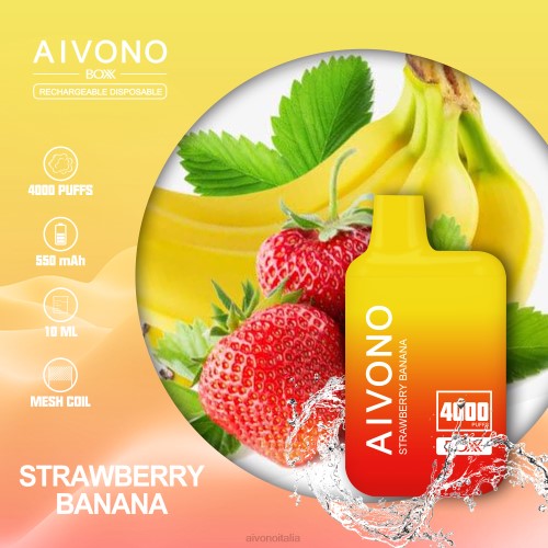 Aivono AIM BOXX 4000 banane alla fragola V4FX231 - Aivono Puffs Italia