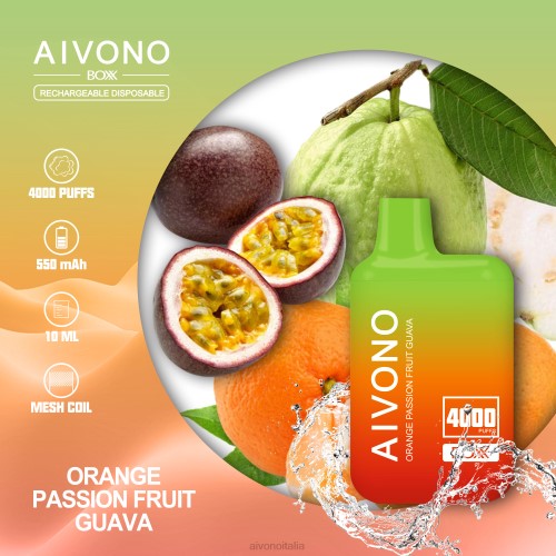 Aivono AIM BOXX 4000 guava allarancia e frutto della passione V4FX212 - Vape Aivono Italia
