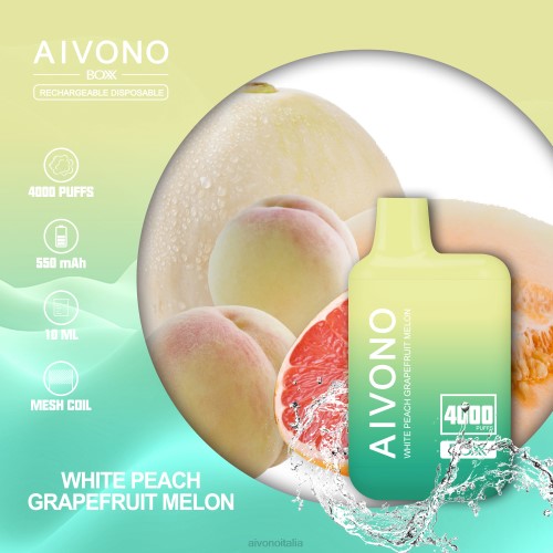Aivono AIM BOXX 4000 melone pompelmo pesca bianca V4FX224 - Vape Aivono Italia