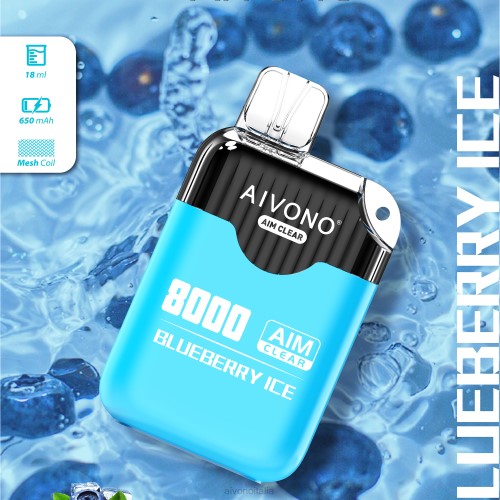 Aivono AIM CLEAR 8000 ghiaccio al mirtillo V4FX206 - Aivono Vape Italia