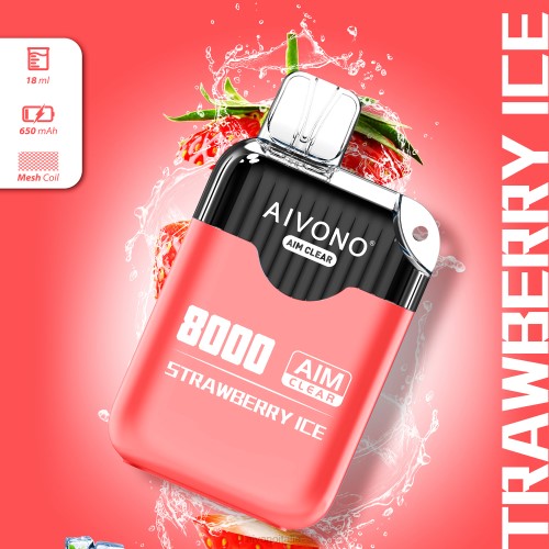 Aivono AIM CLEAR 8000 ghiaccio alla fragola V4FX205 - Aivono Italia