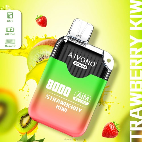 Aivono AIM CLEAR 8000 kiwi fragola V4FX210 - Aivono Vape Italia
