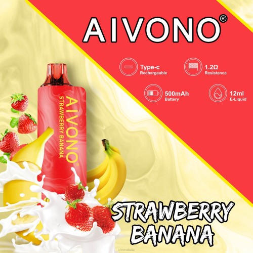Aivono AIM GUN 7000 banane alla fragola V4FX107 - Aivono Puffs Italia