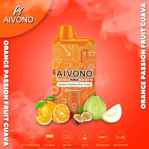 Aivono AIM MAGIC Sigaretta a scatola da 5800 bocche guava arancione del frutto della passione V4FX90 - Aivono Vape Italia