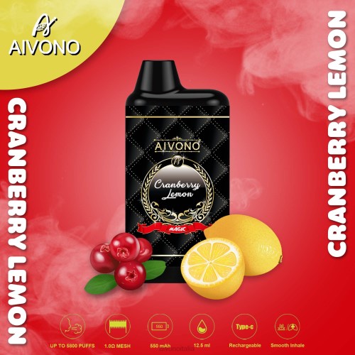 Aivono AIM MAGIC Sigaretta a scatola da 5800 bocche limone mirtillo rosso V4FX89 - Aivono Italia