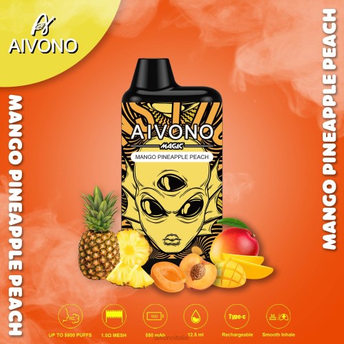 Aivono AIM MAGIC Sigaretta a scatola da 5800 bocche mango ananas pesca V4FX88 - Vape Aivono Italia