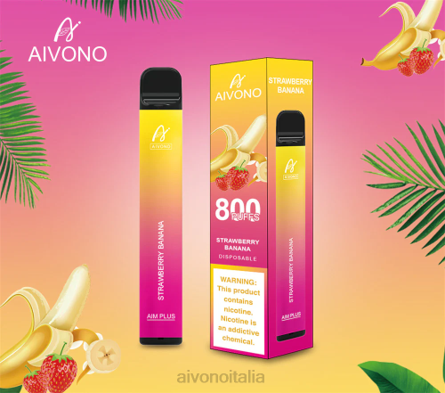 Aivono AIM PLUS 800 banane alla fragola V4FX192 - Vape Aivono Italia