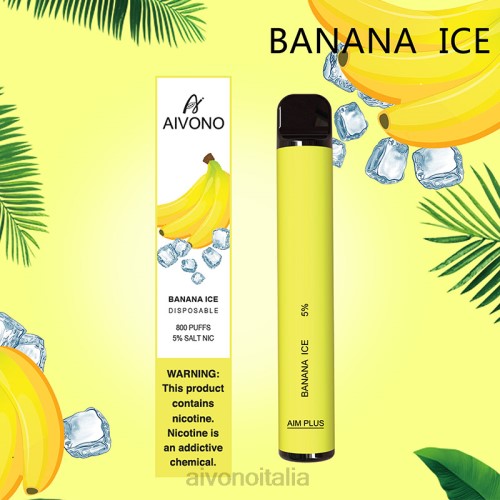 Aivono AIM PLUS 800 ghiaccio alla banana V4FX171 - Aivono Puffs Italia