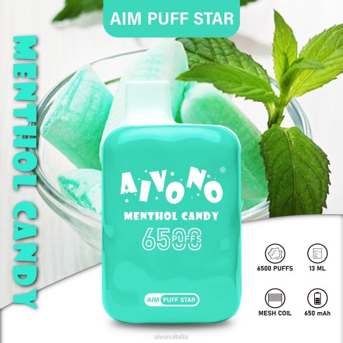 Aivono AIM PUFF STAR 6500 caramelle al mentolo V4FX295 - Aivono Puffs Italia