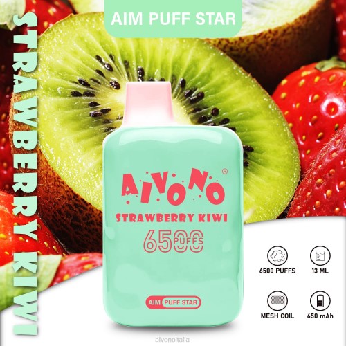Aivono AIM PUFF STAR 6500 kiwi fragola V4FX294 - Aivono Vape Italia
