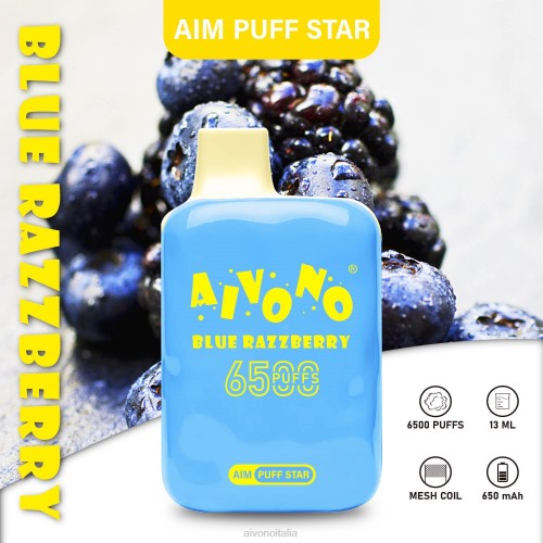 Aivono AIM PUFF STAR 6500 lampone blu V4FX292 - Vape Aivono Italia