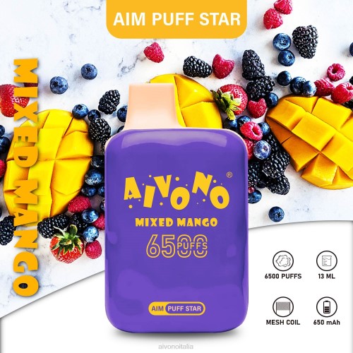 Aivono AIM PUFF STAR 6500 mango misto V4FX296 - Vape Aivono Italia