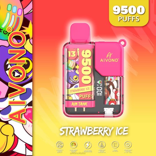 Aivono AIM TANK 9500 ghiaccio alla fragola V4FX38 - Aivono Vape Italia