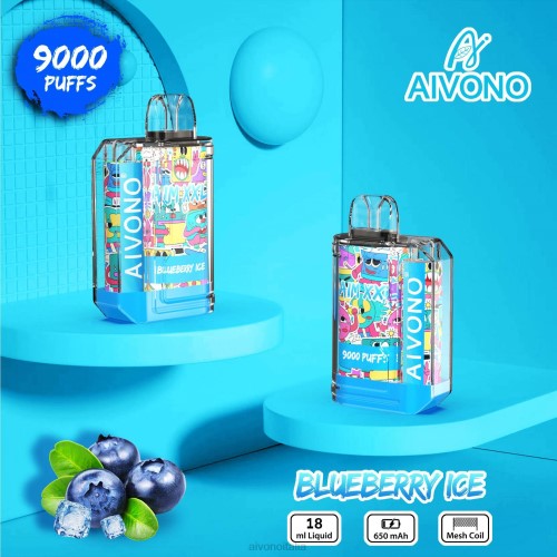 Aivono AIM XXL 9000 adesivo per bocca trasparente ghiaccio al mirtillo V4FX50 - Aivono Vape Italia