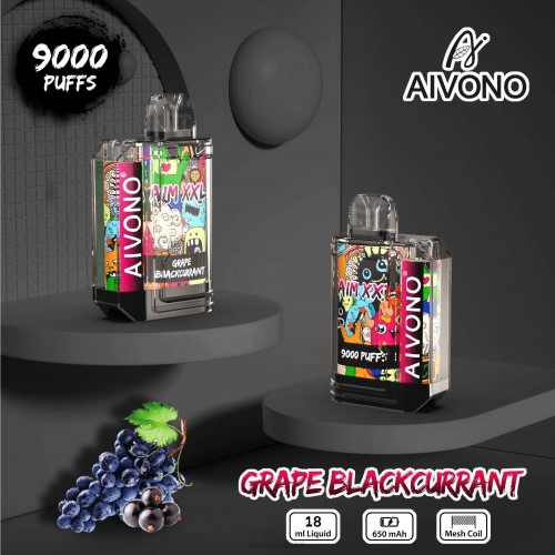 Aivono AIM XXL 9000 adesivo per bocca trasparente ribes nero duva V4FX56 - Vape Aivono Italia
