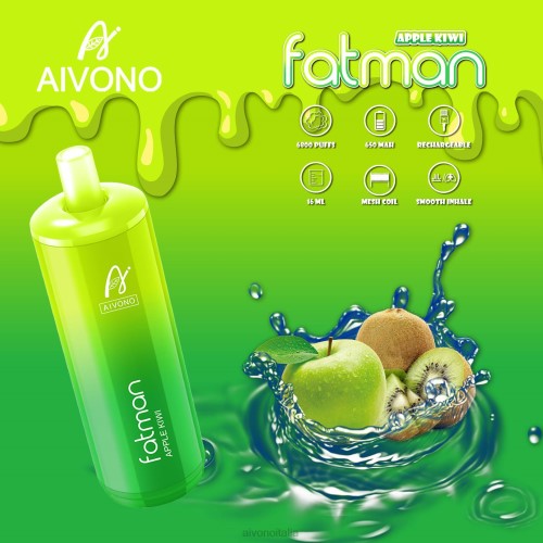Aivono FATMAN 6800 kiwi mela V4FX31 - Aivono Puffs Italia