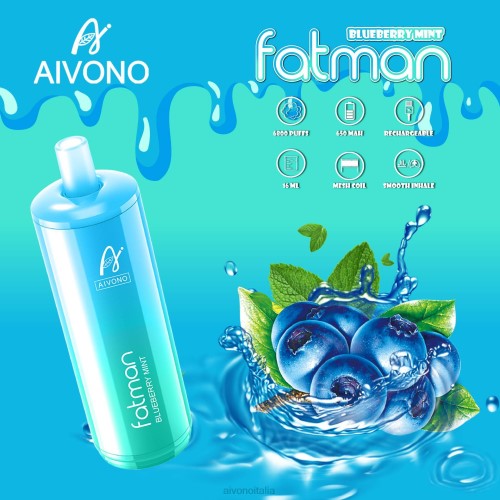 Aivono FATMAN 6800 menta di mirtilli V4FX22 - Aivono Vape Italia