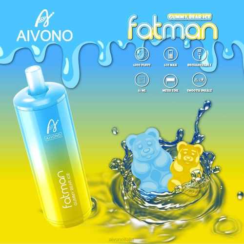 Aivono FATMAN 6800 orsetto gommoso di ghiaccio V4FX32 - Vape Aivono Italia