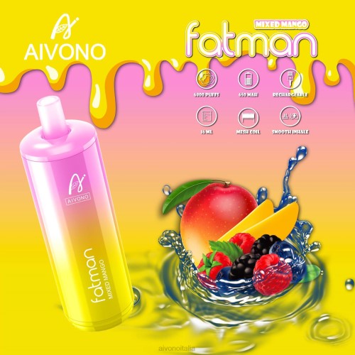 Aivono FATMAN 6800 mango misto V4FX26 - Aivono Vape Italia