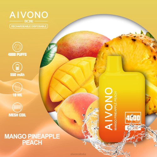 Aivono AIM BOXX 4000 mango ananas pesca V4FX219 - Aivono Puffs Italia